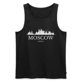 Moskauer Skyline, Moskau Russland - Männer Premium Bio Tank Top - Schwarz - Vorne - AI Model Male 178 light (178cm)