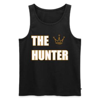 THE HUNTER – Déclaration audacieuse sur la nature et la chasse - Débardeur bio Premium Homme - noir - Devant - Michal (187cm)