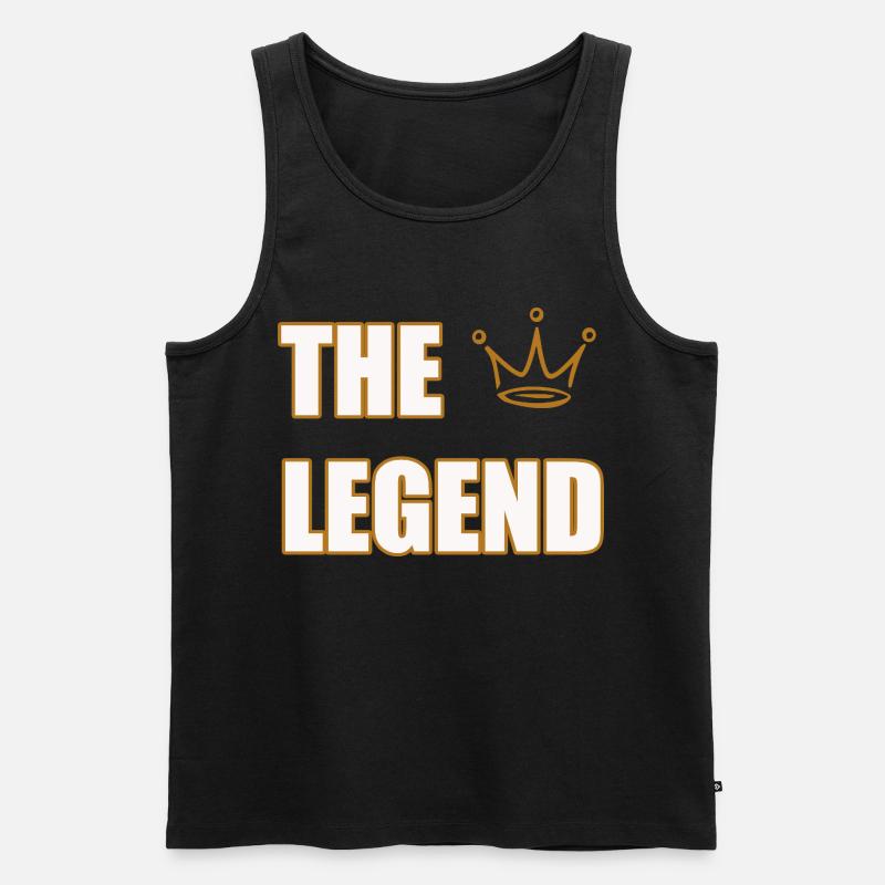 THE LEGEND – Bold Iconic Statement Design - Männer Premium Bio Tank Top - Schwarz