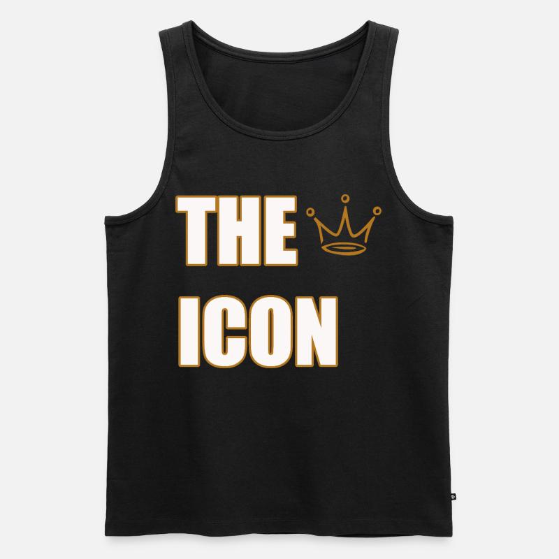 THE ICON – Bold Legendary Statement Design - Männer Premium Bio Tank Top - Schwarz