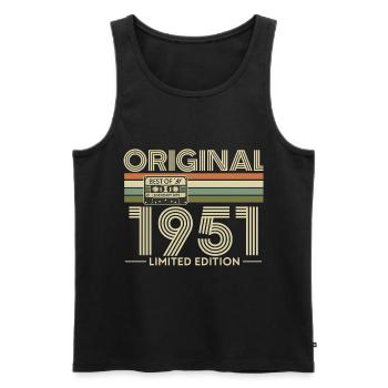 Original 1951 Limited Edition - Men's Premium Organic Tank Top - black - Front - Michal (187cm)