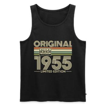 Original 1955 Héritage Retro - Débardeur bio Premium Homme - noir - Devant - Michal (187cm)