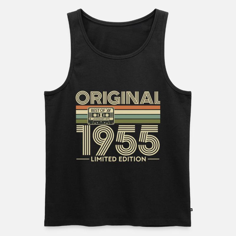 Originales Retro-Erbe von 1955 - Männer Premium Bio Tank Top - Schwarz