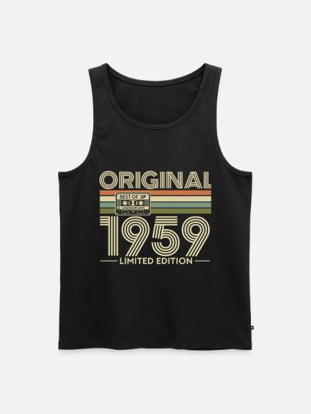 1959 limitierte Kassette - Männer Premium Bio Tank Top - Schwarz