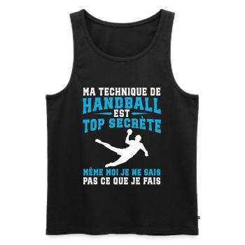 Handball - Débardeur bio Premium Homme - noir - Devant - Michal (187cm)
