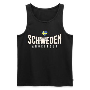 Voyage de pêche en Suède - Débardeur bio Premium Homme - noir - Devant - Michal (187cm)