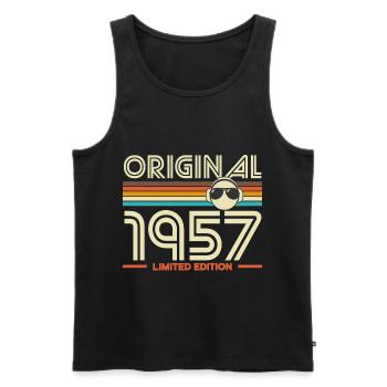 Original 1957 édition limitée - Débardeur bio Premium Homme - noir - Devant - Michal (187cm)