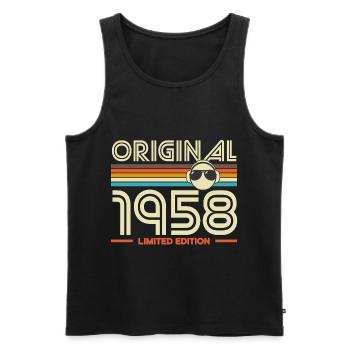 Originale Retro-Edition von 1958 - Männer Premium Bio Tank Top - Schwarz - Vorne - AI Model Male 178 light (178cm)