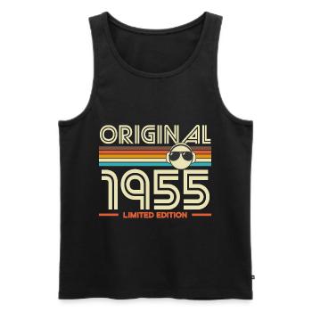 Originale Retro-Edition von 1955 - Männer Premium Bio Tank Top - Schwarz - Vorne - AI Model Male 178 light (178cm)