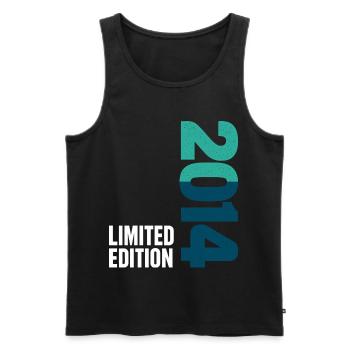 12th Birthday Level 12 Unlocked 2014 - Men's Premium Organic Tank Top - black - Front - AI Model Male 178 light (178cm)