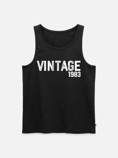 Jahrgang 1983 - Männer Premium Bio Tank Top - Schwarz