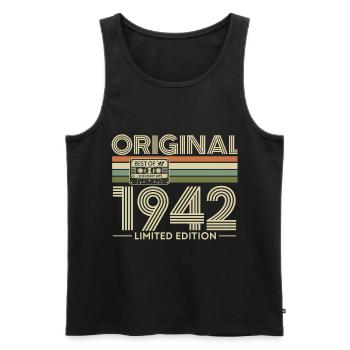 Original 1942 Édition Limitée Retro - Débardeur bio Premium Homme - noir - Devant - Michal (187cm)
