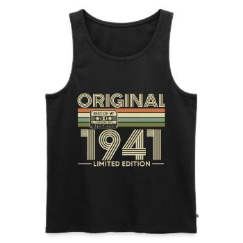 Originale limitierte Ausgabe von 1941 - Männer Premium Bio Tank Top - Schwarz - Vorne - Michal (187cm)