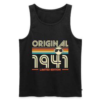 Original 1941 Limited Edition - Men's Premium Organic Tank Top - black - Front - AI Model Male 178 light (178cm)
