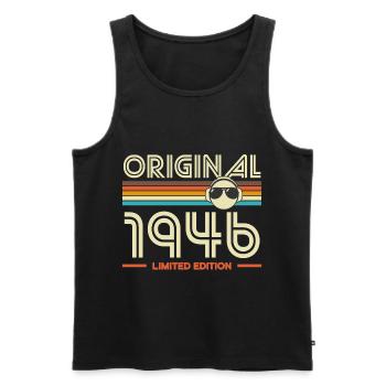 Original 1946 Retro Édition Limitée - Débardeur bio Premium Homme - noir - Devant - Michal (187cm)