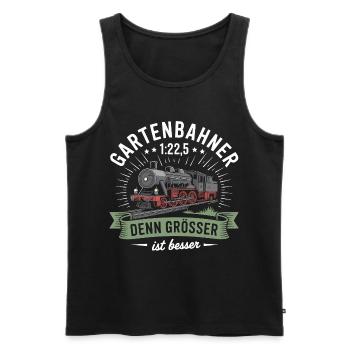 Gartenbahn Eisenbahn Garten Spur G Modelleisenbahn - Männer Premium Bio Tank Top - Schwarz - Vorne - Michal (187cm)