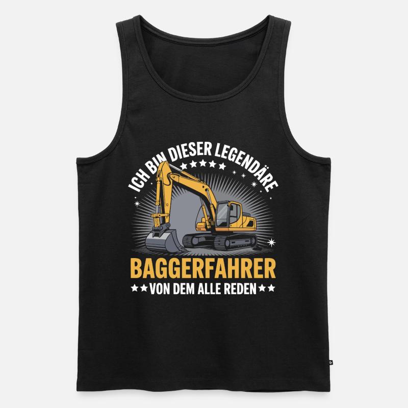 Baggerfahrer Bagger - Männer Premium Bio Tank Top - Schwarz