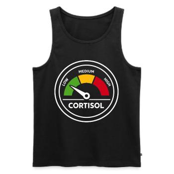 Cortisol Messgerät Lustig Hormone Geschenk - Männer Premium Bio Tank Top - Schwarz - Vorne - AI Model Male 178 light (178cm)