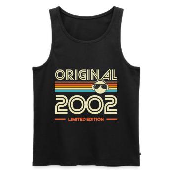 Originale limitierte Edition von 2002 - Männer Premium Bio Tank Top - Schwarz - Vorne - Michal (187cm)