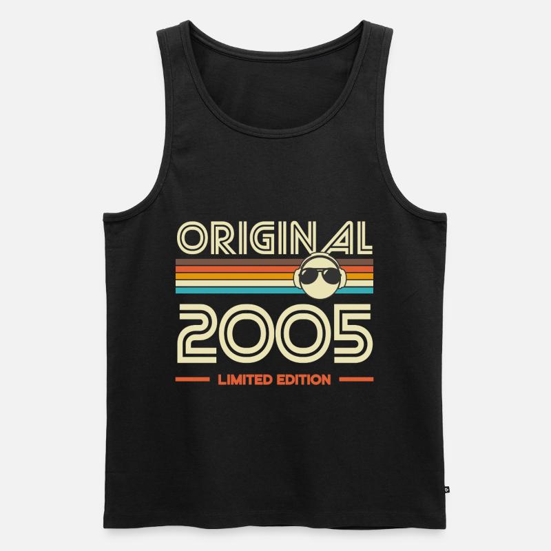 Original 2005 Limited Edition Retro - Männer Premium Bio Tank Top - Schwarz