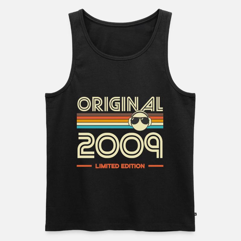 Originale limitierte Edition 2009 - Männer Premium Bio Tank Top - Schwarz