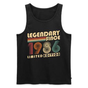 Légendaire depuis 1986 Anniversaire vintage - Débardeur bio Premium Homme - noir - Devant - Michal (187cm)