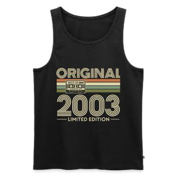Original 2003 Édition limitée Retro - Débardeur bio Premium Homme - noir - Devant - Michal (187cm)