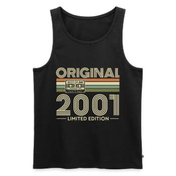 Original 2001 Limited Edition Retro - Men's Premium Organic Tank Top - black - Front - Michal (187cm)