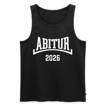 Abitur 2026 (Abiturient / Abi 26 / Konkav / W) - Männer Premium Bio Tank Top - Schwarz - Vorne - AI Model Male 178 light (178cm)