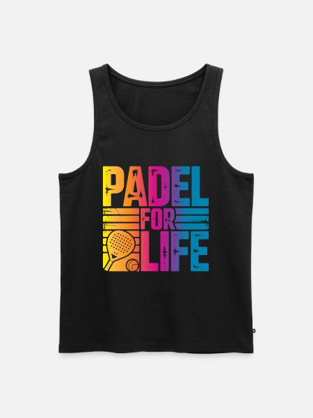 Padel for life - Männer Premium Bio Tank Top - Schwarz