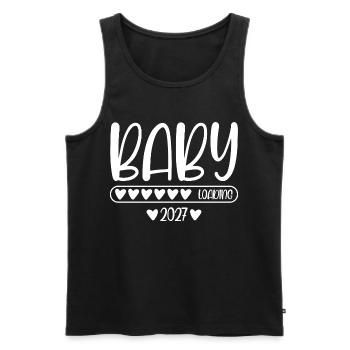 Baby 2027 loading - Men's Premium Organic Tank Top - black - Front - AI Model Male 178 light (178cm)