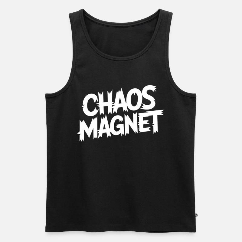 Chaos Magnet - Männer Premium Bio Tank Top - Schwarz
