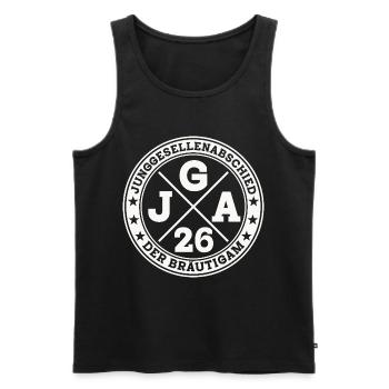 Bachelor Party The Groom Bachelor Party 2026 - Men's Premium Organic Tank Top - black - Front - Michal (187cm)