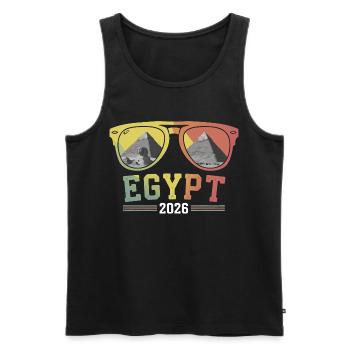 Ägypten Urlaub 2026 Pyramiden - Männer Premium Bio Tank Top - Schwarz - Vorne - AI Model Male 178 light (178cm)