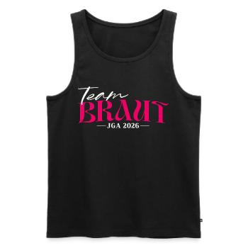 Hen Party 2026 Team Bride Bachelor Party Women - Men's Premium Organic Tank Top - black - Front - AI Model Male 178 light (178cm)