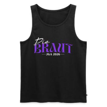 Braut 2026 - Junggesellinnenabschied JGA Damen - Männer Premium Bio Tank Top - Schwarz - Vorne - AI Model Male 178 light (178cm)