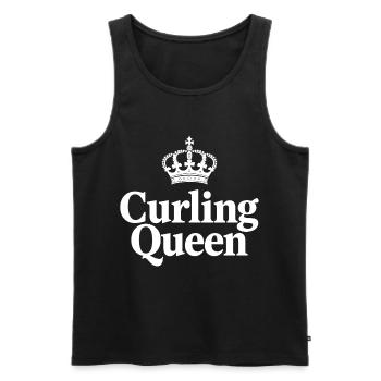 Curling Queen - Die Königin auf dem Eis - Männer Premium Bio Tank Top - Schwarz - Vorne - Michal (187cm)