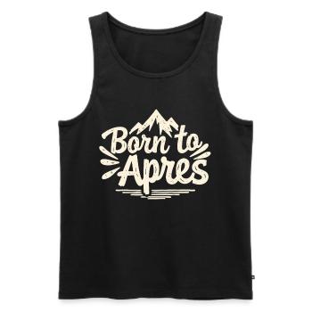 Né de la fête des sports d’hiver Après Ski Mountains - Débardeur bio Premium Homme - noir - Devant - Michal (187cm)