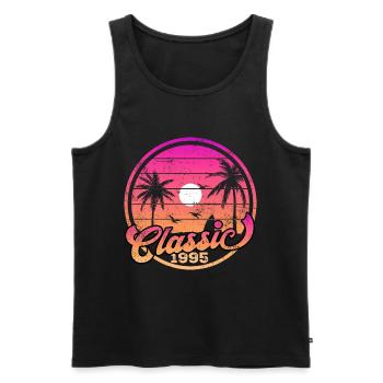 Vintage 1995 - Männer Premium Bio Tank Top - Schwarz - Vorne - Michal (187cm)