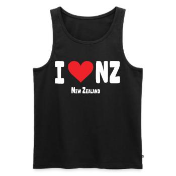 J’adore la Nouvelle-Zélande - Débardeur bio Premium Homme - noir - Devant - Michal (187cm)
