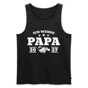 I'm going to be a dad 2027 pregnancy announcement - Men's Premium Organic Tank Top - black - Front - AI Model Male 178 light (178cm)