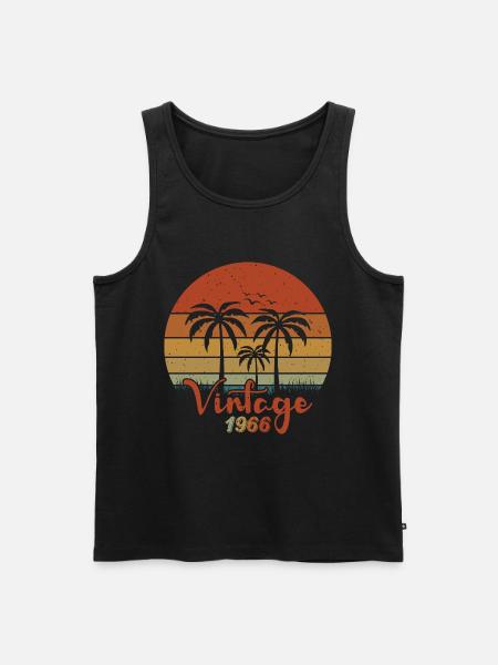 1966 Year of birth - Men's Premium Organic Tank Top - black
