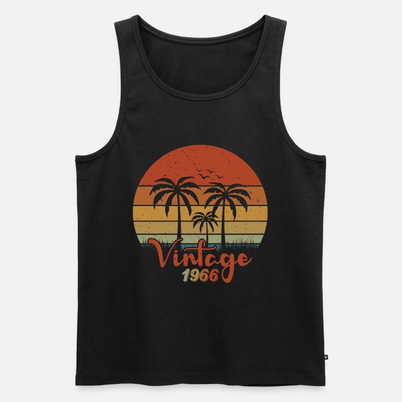 1966 Geburtsjahr - Männer Premium Bio Tank Top - Schwarz