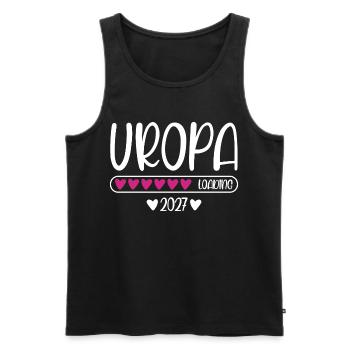 Great-grandpa 2027 loading heart loading bar - Men's Premium Organic Tank Top - black - Front - AI Model Male 178 light (178cm)
