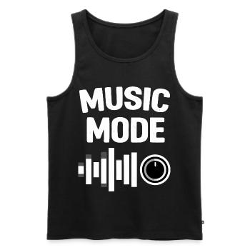 Music Mode On Equalizer - Men's Premium Organic Tank Top - black - Front - AI Model Male 178 light (178cm)