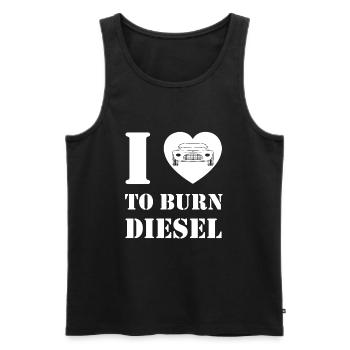 I love diesel combustion - Men's Premium Organic Tank Top - black - Front - AI Model Male 178 light (178cm)