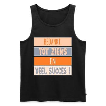Danke – Viel Glück - Männer Premium Bio Tank Top - Schwarz - Vorne - AI Model Male 178 light (178cm)