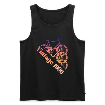 1996 Vintage - Männer Premium Bio Tank Top - Schwarz - Vorne - Michal (187cm)