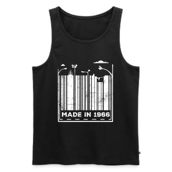 Vintage 1966 - Männer Premium Bio Tank Top - Schwarz - Vorne - Michal (187cm)
