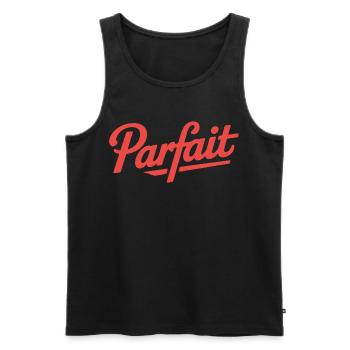 perfect - Men's Premium Organic Tank Top - black - Front - AI Model Male 178 light (178cm)